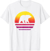 Bear Accessories & Clothing Gifts Women Men Kids Bear Retro Style Vintage T-Shirt - White