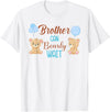 Family Baby Shower Gifts Brother Can Bearly Wait Bear Gender Neutral Boy Baby Shower T-Shirt - White