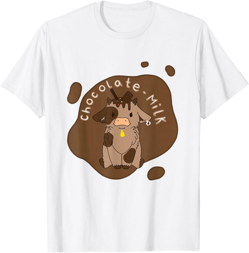 Cute Kawaii Merch Kawaii Chocolate Milk Cow T-Shirt - White