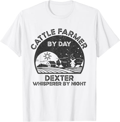 Women Dad Mom Cattle Farmer Whisperer Cow Rancher Dexter T-Shirt