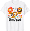 Lion Design for Lion Lovers Lion Squad Design for Lion Lover Stuff | Cool Lion T-Shirt - White