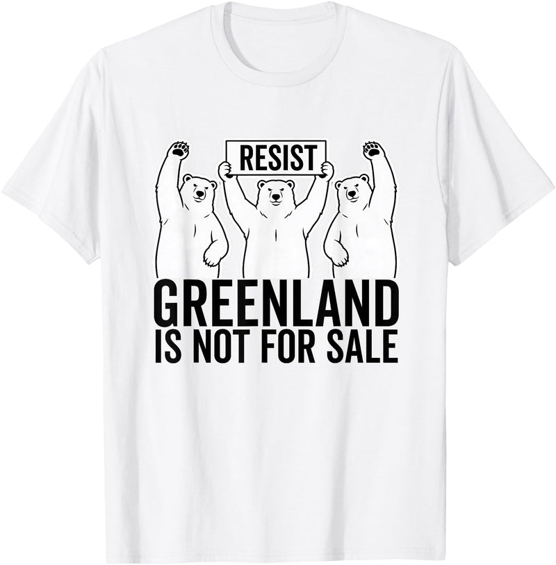 Greenland is not for sale Merch Greenland is not for Sale Polar Bear Greenland Denmark T-Shirt - White