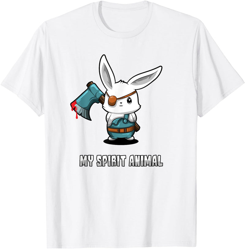 Killer Bunny Is My Spirit Animal - Halloween Rabbit Costume T-Shirt in White
