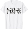 Cow Pattern Print Family Matching Birthday Shirts Cow Mimi Birthday Family Matching Mothers Day Boy Girl Farm T-Shirt - White