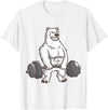 I Love Polar Bears And Fitness Polar Bear Powerlifting Weightlifting Gym And Animal Lovers T-Shirt - White