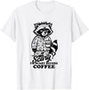 I'm scary before coffee raccoon halloween apparel I'm Scary Before Coffee T-Shirt - White