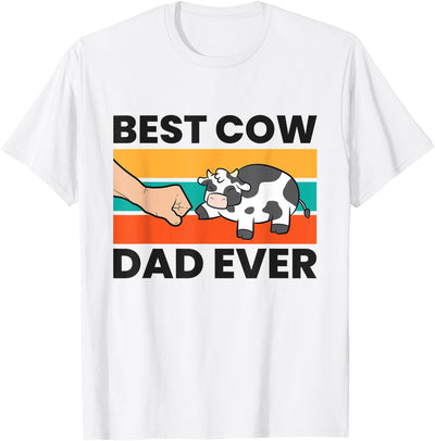 Cow Farmer Dad Best Cow Dad Ever T-Shirt