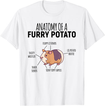 Anatomy Of A Furry Potato Guinea Pig Lover T-Shirt