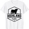 Farm Highland Cow Men Cattle Clothing Agriculture Scottish Highland Cow for Cattle Farmers T-Shirt - White