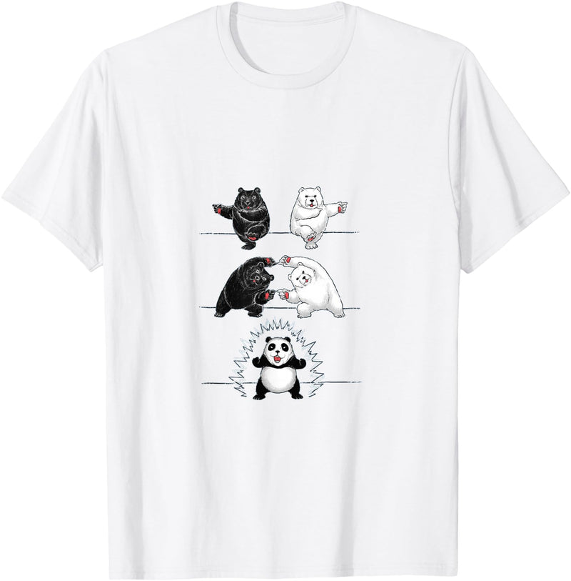Panda Bear Giant Panda Fusion Dance White Back Panda Bear Giant Panda Fusion Dance Polar White Back Merge T-Shirt - White