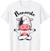 AdnDesigns Co. Funny Cow Yoga Shirts & Gifts Namoostee Cow Shirt Women Girls Cow Lover Gifts Namaste Yoga T-Shirt - White