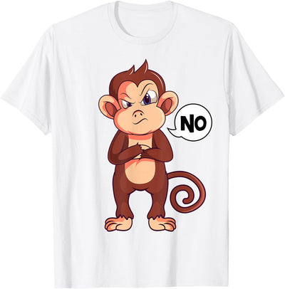 Stubborn Monkey Girls Boys Kids Women T-Shirt