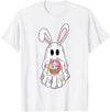 Cute Ghost Bunny Ghost Rabbit Easter Day Rabbit Lover T-Shirt in White