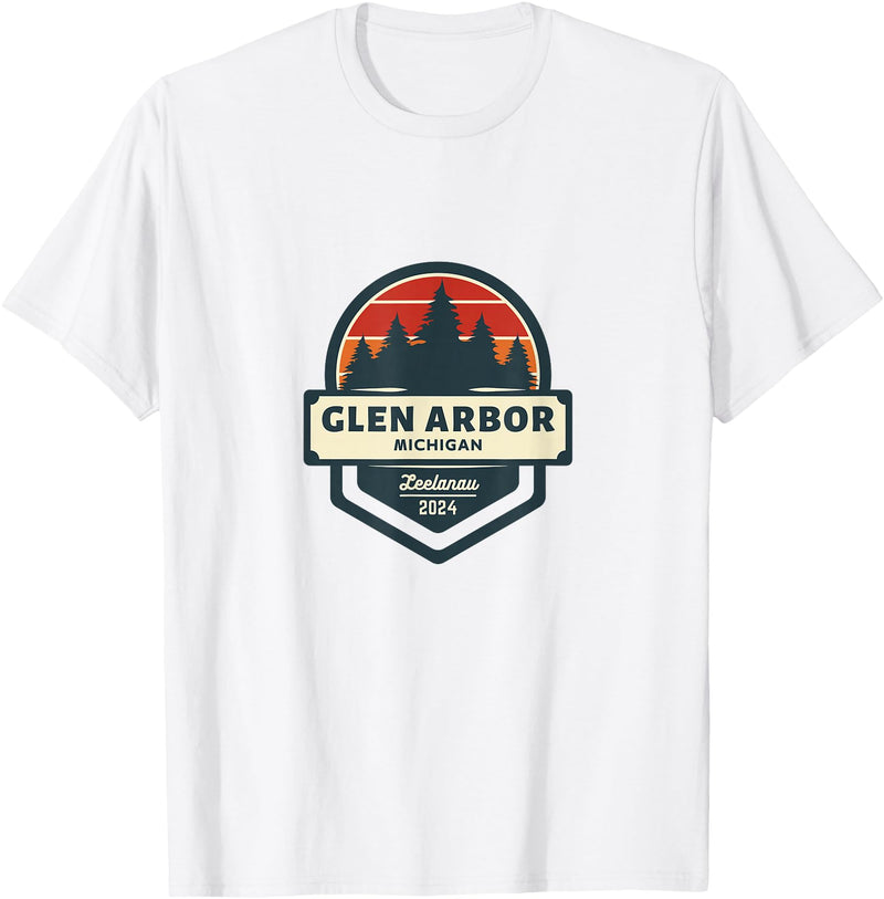 Glen Arbor, MI | Glen Lake Michigan | Sleeping Bear Dunes T-Shirt - White