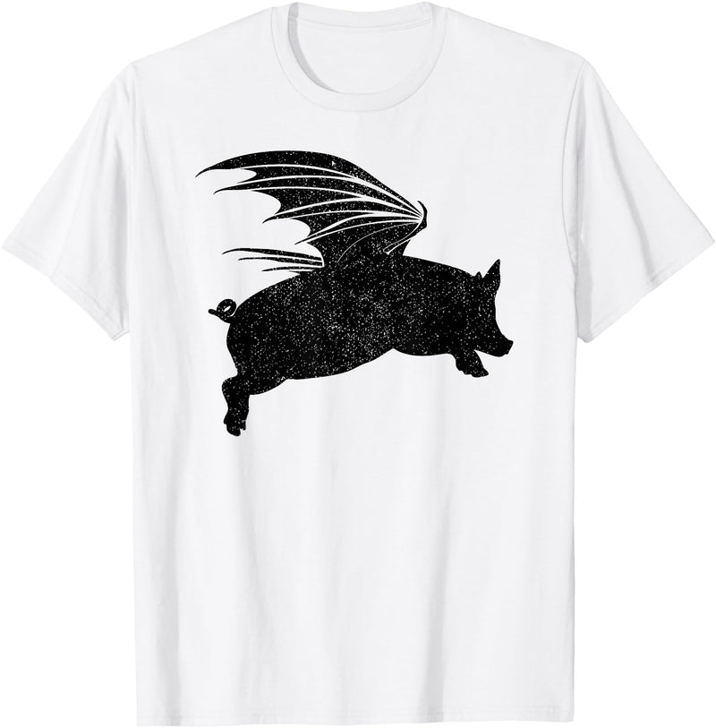 Flying Pig Shirt Pigs Will Fly Gift Idea Flying Pig T-Shirt Pigs Will Fly Gift T-Shirt - White