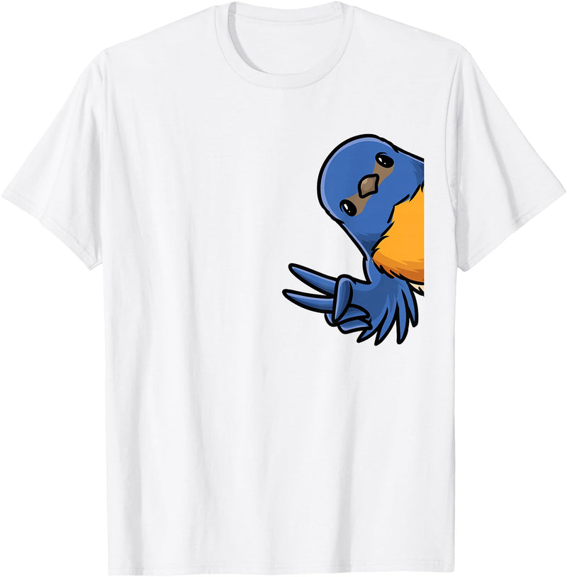 Thabluebirdluveve Bluebird Bird T-Shirt - White