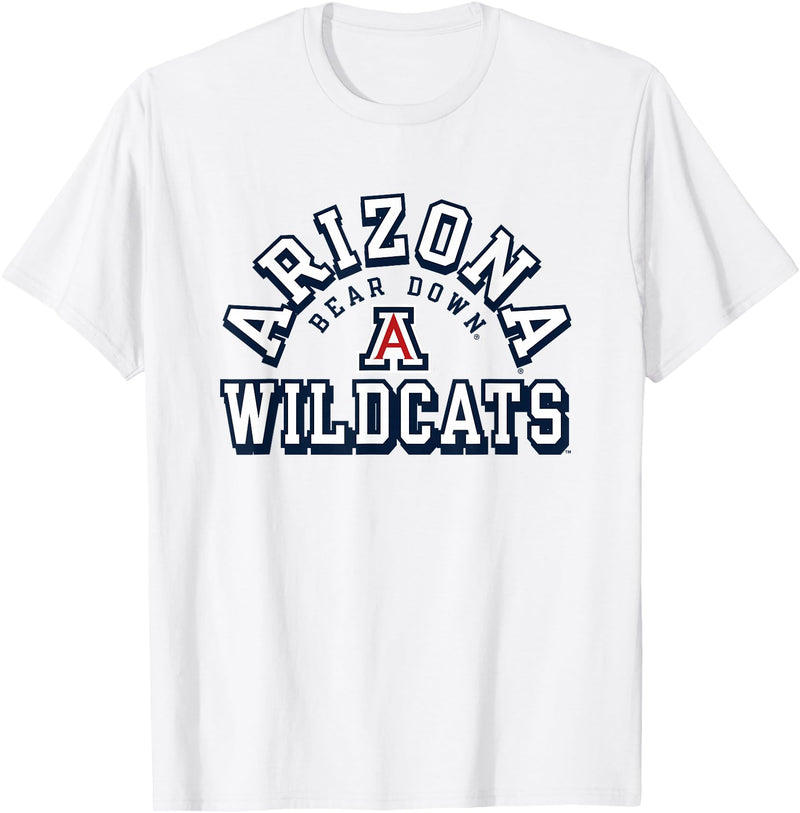 Elite Authentics Arizona Wildcats Bear Down Officially Licensed T-Shirt - White