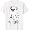 Pig Ghost Boo Halloween Humor By TEERA Funny Pig Ghost Spooky Season T-Shirt - White