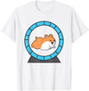 Hamster in a Hamster Wheel Pet Hamster T-Shirt - White