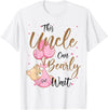 Baby Bear Baby Shower Theme Matching Co Mens Baby Bear Baby Shower Spring Uncle Bearly Wait Baby Girl T-Shirt - As Pictured