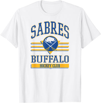 Cow Buffalo Sabres Hockey Club White Officially T-Shirt
