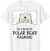 Sleeping & Napping Shirt Gifts Favorite Sleepshirt Favorite Polar Bear Pajamas, Napping Ice Bear Pajama T-Shirt - White