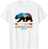 KAEDAM Graphic Art: Orofino Idaho Gifts Orofino Idaho Bear Starry Night Sky Forest Novelty Souvenir T-Shirt - White