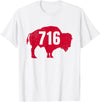 EmmaLoo Tees Buffalo New York BFLO B-Lo WNY Shirts 716 Area Code Buffalo New York BFLO WNY T-Shirt T-Shirt - White