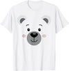 Novelty Last Minute Easy Halloween Party Stuff Halloween Polar Bear Face Tshirt Costume Kids Cute Themed T-Shirt - As Pictured