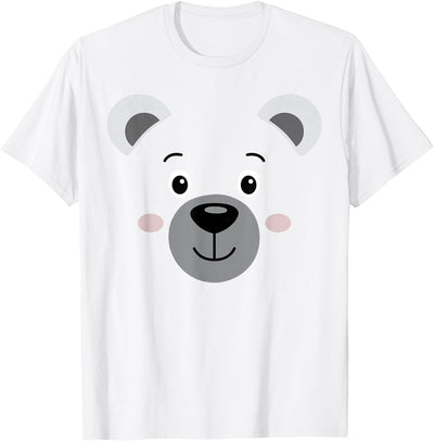 Halloween Polar Bear Face Costume Kids Cute Themed T-Shirt