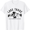 We Love Lake Tahoe - California Nevada Lake Tahoe California Nevada Mountains Bear Nature Vintage T-Shirt - White