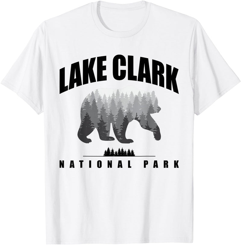 Lake Clark National Park Souvenir Tee Lake Clark National Park Bear US Parks Souvenir T-Shirt - White