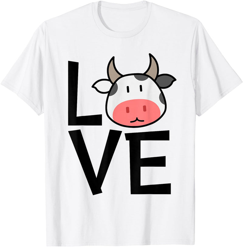 Kids Cow Design for Cow Lovers LOVE Cows Stuff | Cow Lover Stuff | Kids Cow T-Shirt - White