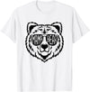 Funny Mothers Mama Bear Face Mama Bear Face Sunglasses Mother Mom Mommy T-Shirt - White