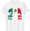 Mexican American US Apparel Co California Bear Mexican Flag State T-Shirt - White