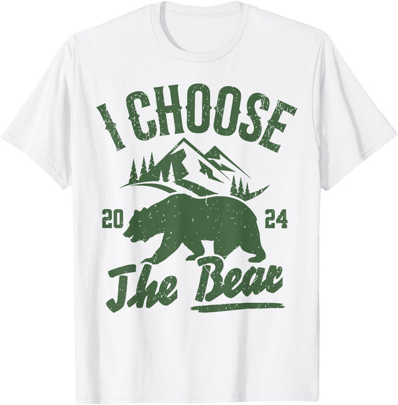 I Choose The Bear 2024 t -shir t I Choose The Bear 2024 T-Shirt - White