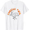 Rabbit Hunter -Chasing Tail -Hunting Cottontail -Beagle Dog T-Shirt in White