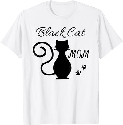 Black Cat Mom Shirts, Black Cat Apparel Women's Black Cat Mom T Shirt, Black Cat Mom Gift T-Shirt