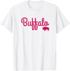 Buffalo NY Designs Buffalo NY Pink Color Logo, Buffalo Pride T-Shirt - White