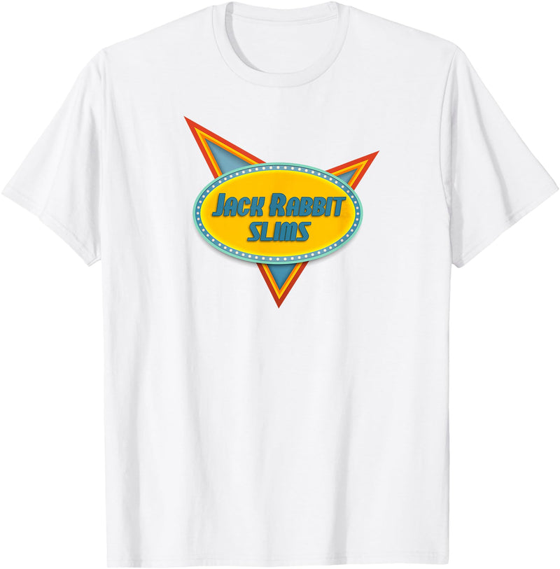 Jack Rabbit Slims - Vintage Retro Movie T-Shirt (Black) in White