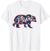 Bahaa's Tee Best Daddy Ever, I Love You Dad, Floral Papa Bear Graphic T-Shirt - White