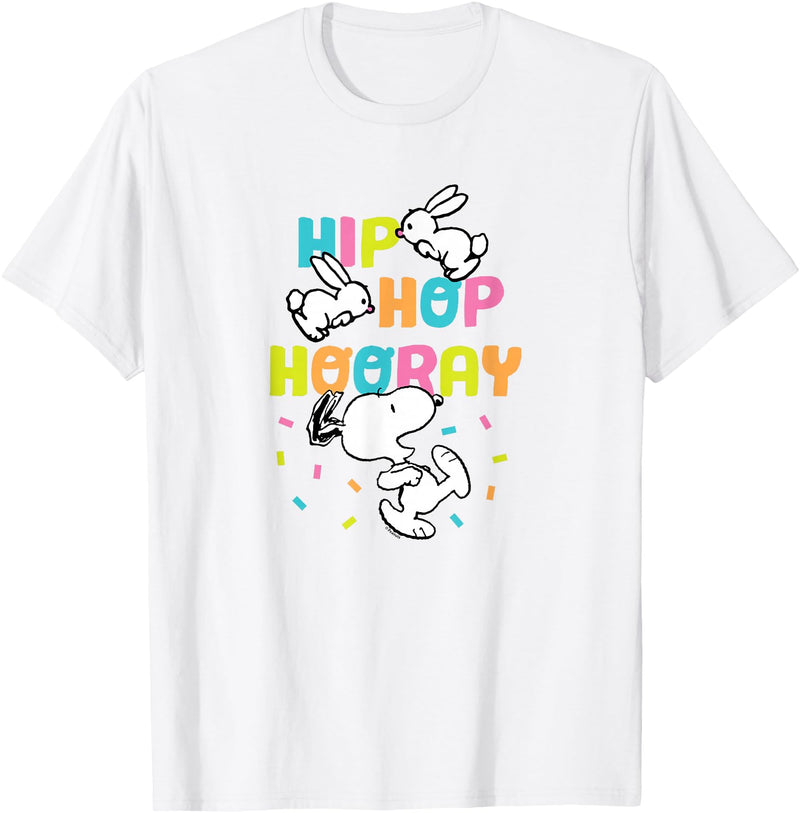 Easter Snoopy Rabbits Hip Hop Hooray T-Shirt in White