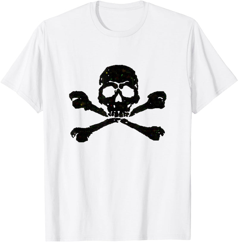 DATZLYF Skull and Crossbones t-shirt T-Shirt - White