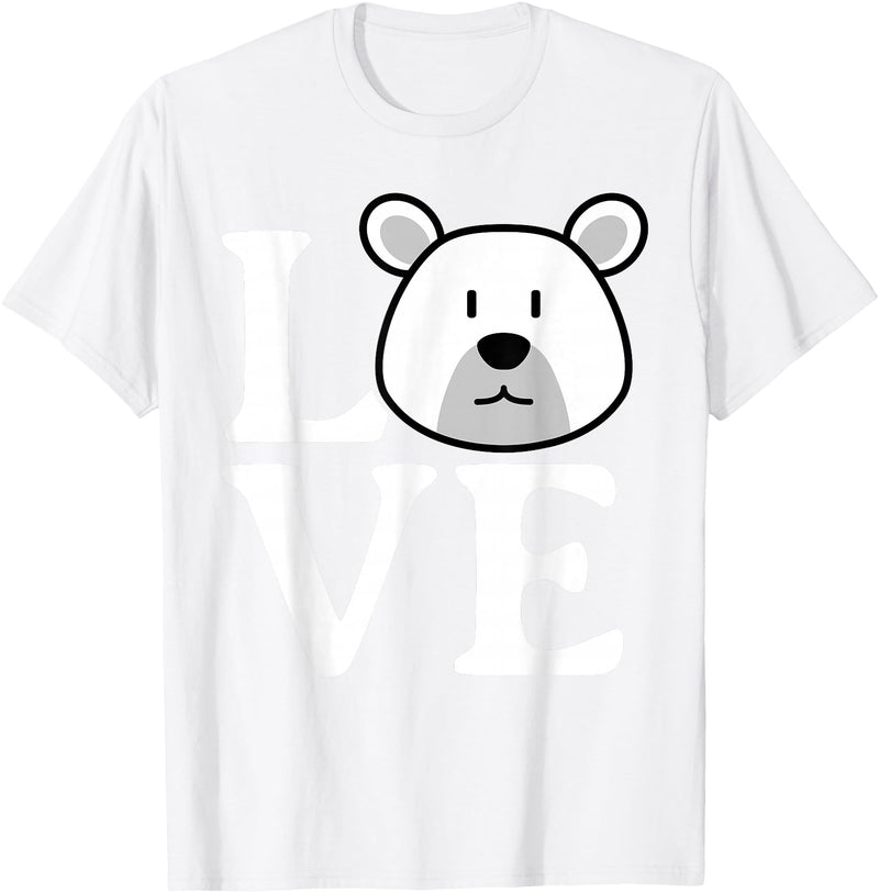 Polar Bear Design for Polar Bear Lovers LOVE Polar Bear Stuff Polar Bear Lover Stuff | Polar Bear T-Shirt - White