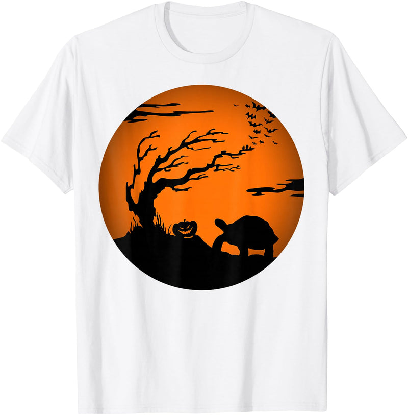 Spurred Tortoise Halloween African Sulcata Tortoise Halloween T-Shirt - White