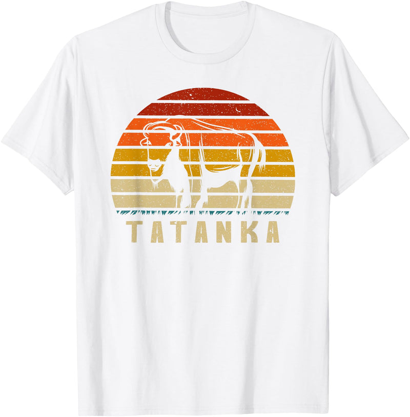 Retro Vintage American Buffalo Tatanka Animal Gift T Shirt T-Shirt - White