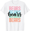 Game Day School Mascot Designs by Mela Bears Team Mascot School Spirit Game Night T-Shirt - White