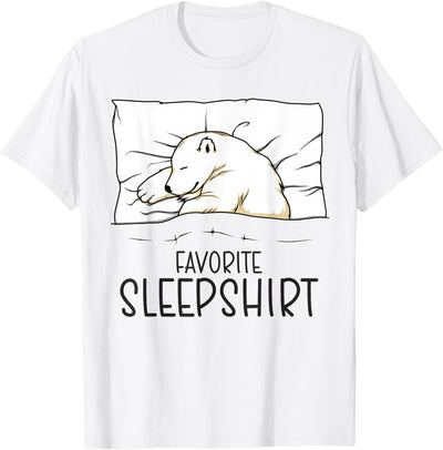 Sleeping & Napping Shirt Gifts For Nap Lovers Favorite Sleepshirt, Napping Polar Bear Pajama T-Shirt
