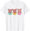 Cute Animals For Easter For Kids Happy Easter Cute Pig At Easter With Easter Eggs T-Shirt - White