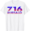 716 Tee's 716 Buffalo Skyline WNY pride T-Shirt - White